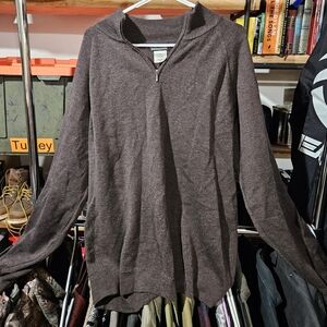 Patagonia Men's Zip Up Sweater - Rich Brown 100% Wool